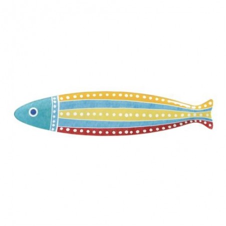 PLATO PESCADO LARGO 30X7CM PORCELANA ROJO